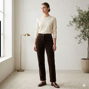 Vintage Rafaella Brown Straight Leg Velvet Pants
